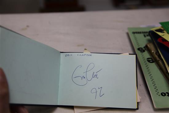 Five autograph albums and two albums of signed photos of 1980s-90s pop stars and celebrities